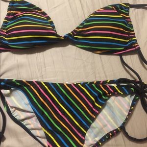 Target multicolored striped suit. Like new.